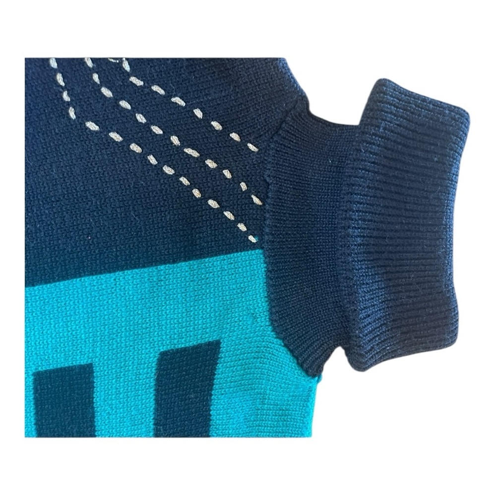 Vintage Geometric 80’s Womens Turtleneck Sweater - Picture 3 of 9